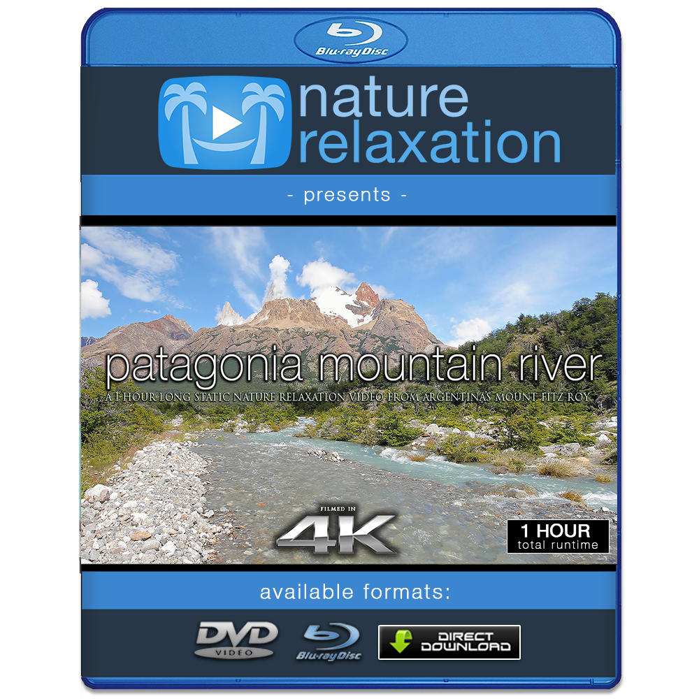 "Patagonia Mountain River" 1 HR  Static Nature Video 4K