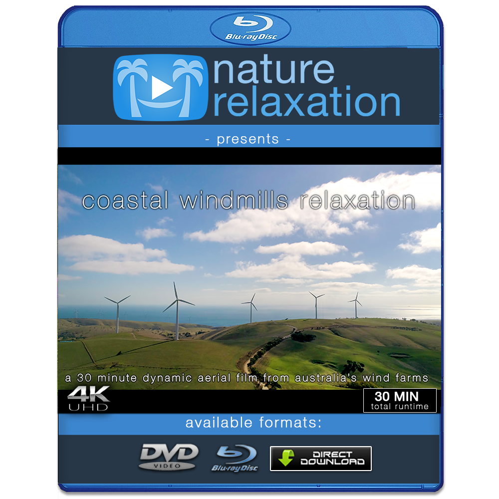 "Coastal Windmills Relaxation" Australia 30 Min Aerial Film in 4K 60