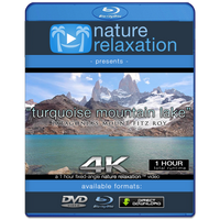 "Turquoise Mountain Lake" Patagonia 1HR Static Video 4K