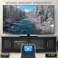 "Snowy Mountain Dreamland" 15 MIN Dynamic Aerial Nature Video w Music 4K