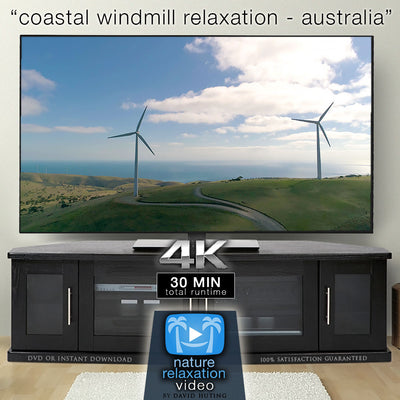 "Coastal Windmills Relaxation" Australia 30 Min Aerial Film in 4K 60