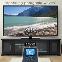 "Sparkling Patagonia Waves" 1HR Static Nature Relaxation Video 4K
