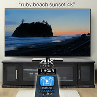"Ruby Beach Sunset in 4K" 1 HR Real-Time Dynamic Nature Film