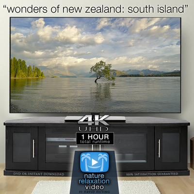 "Wonders of New Zealand: South Island" 1 HR Dynamic 4K Ambient Nature Film