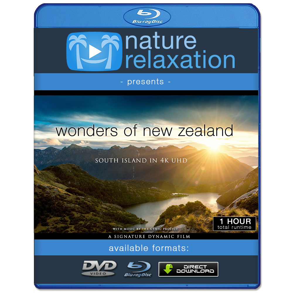 "Wonders of New Zealand: South Island" 1 HR Dynamic 4K Ambient Nature Film