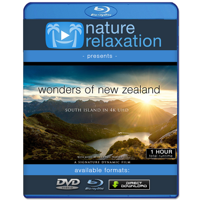 "Wonders of New Zealand: South Island" 1 HR Dynamic 4K Ambient Nature Film