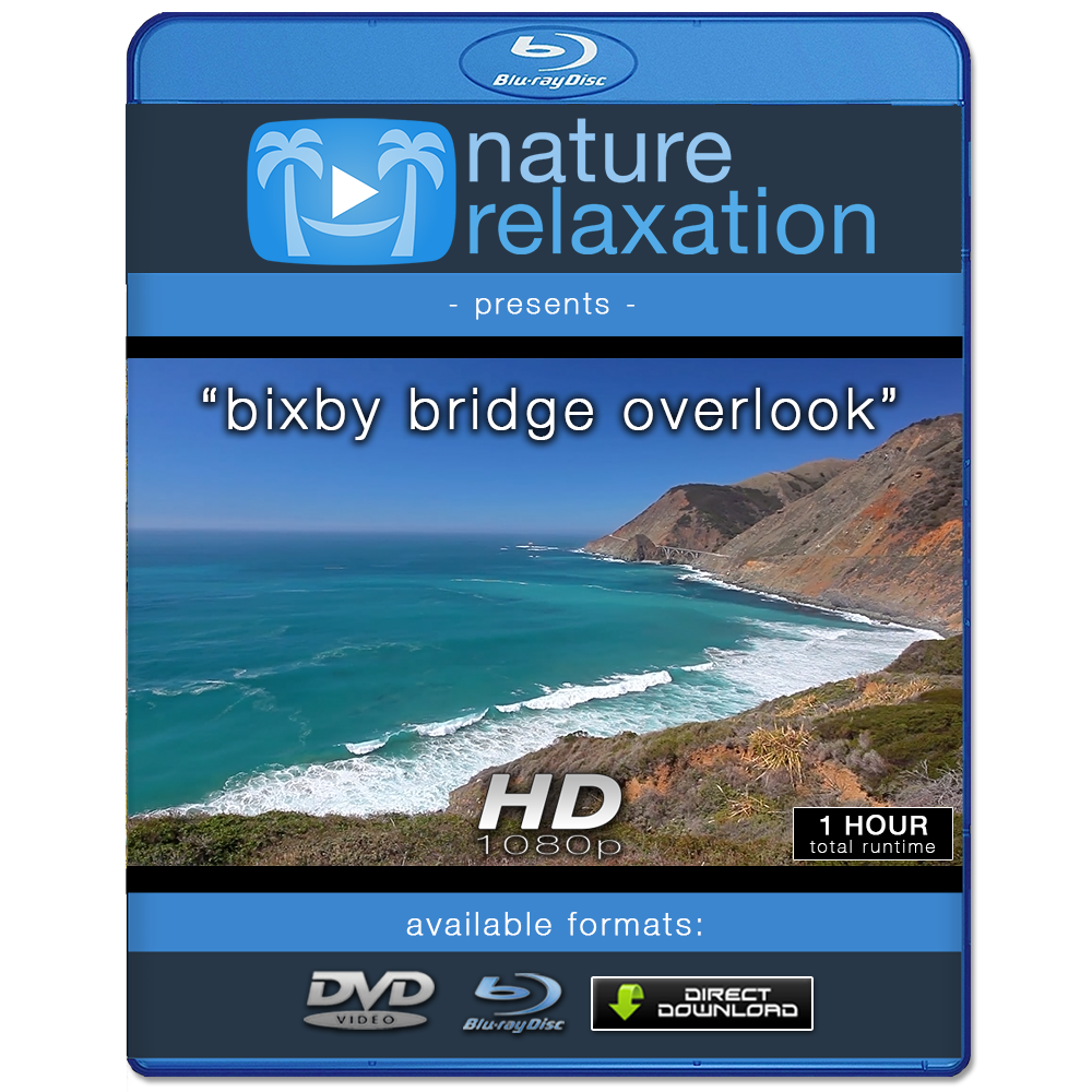 "Bixby Bridge Overlook" 1 HR Static Nature Scene HD 1080p