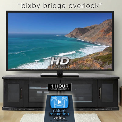 "Bixby Bridge Overlook" 1 HR Static Nature Scene HD 1080p