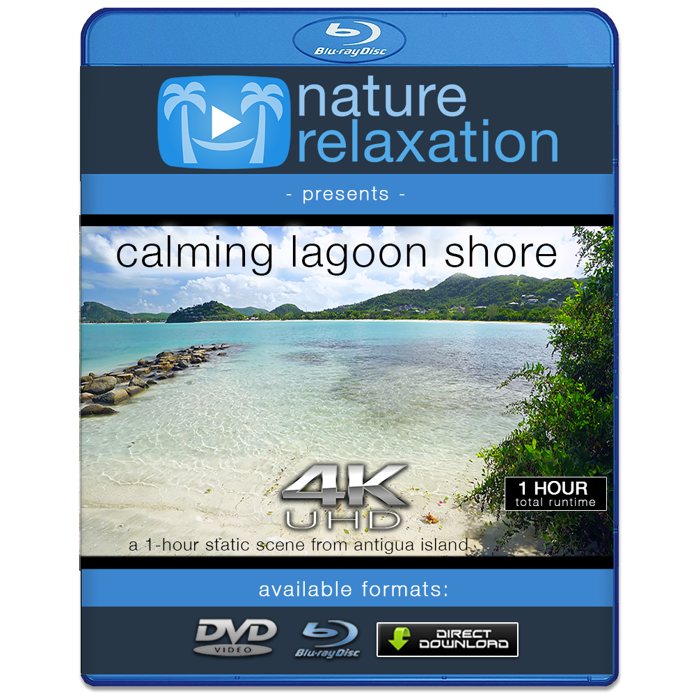 "Calming Lagoon Shore" 1 Hour 4K Static Caribbean Video