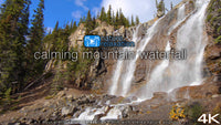 "Calming Mountain Waterfall" 1 Hr Static 4K Nature Relaxation Video