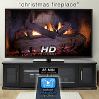 "Christmas Fireplace" 38 Min Music Video HD 1080p