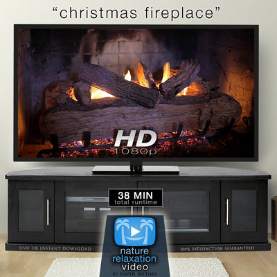 "Christmas Fireplace" 38 Min Music Video HD 1080p