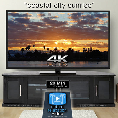 "Coastal City Sunrise" 20 MIN 4K Nature Relaxation Video