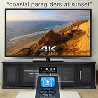 "Coastal Paragliders at Sunset" 1 HR Real-Time Static Scene 4K