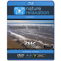 "Coronado Beach Waves" Two 1 HR Static Nature Relaxation Videos