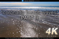 "Coronado Beach Waves" Two 1 HR Static Nature Relaxation Videos