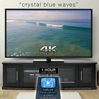 "Crystal Blue Waves" 1 Hour Still 4K Nature Relaxation Video