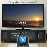 "Crystal Pier Sunset" 2 HR Static Real Time Nature  Video 4K