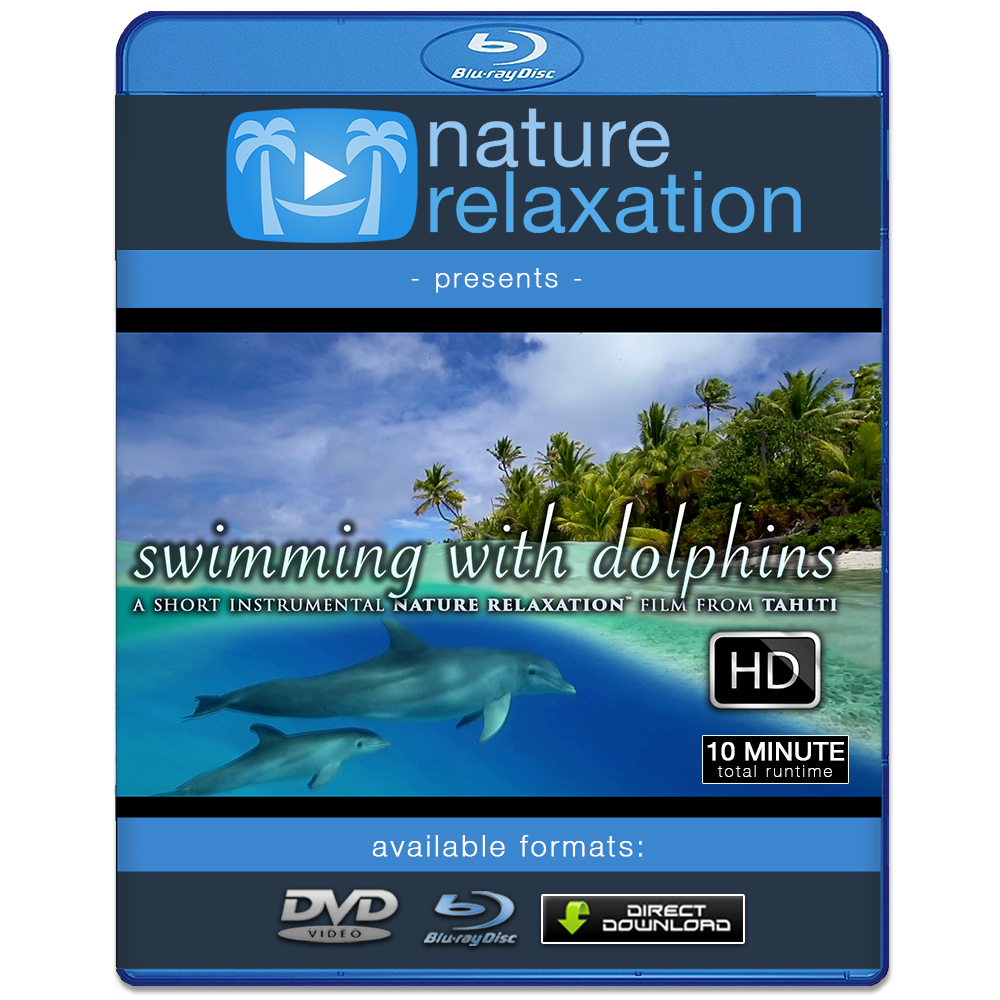 "Swimming With Dolphins" 10 MIN Dynamic Music Therapy Video HD