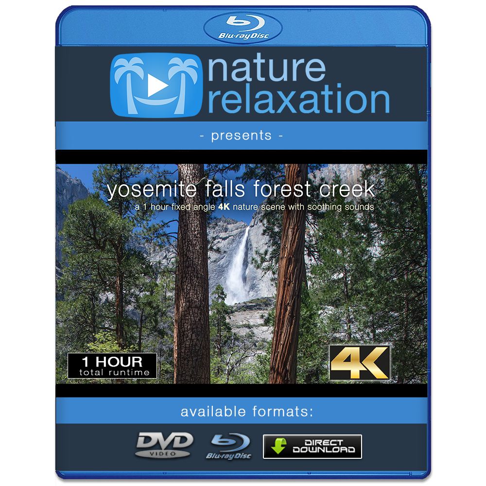 "Yosemite Falls Forest Creek" 1 HR 4K Static Nature Relaxation Video