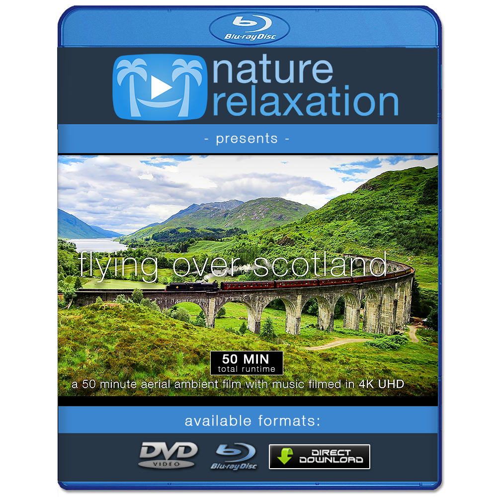 "Flying Over Scotland" Highlands 1 HR Aerial 4K Nature Film + Music