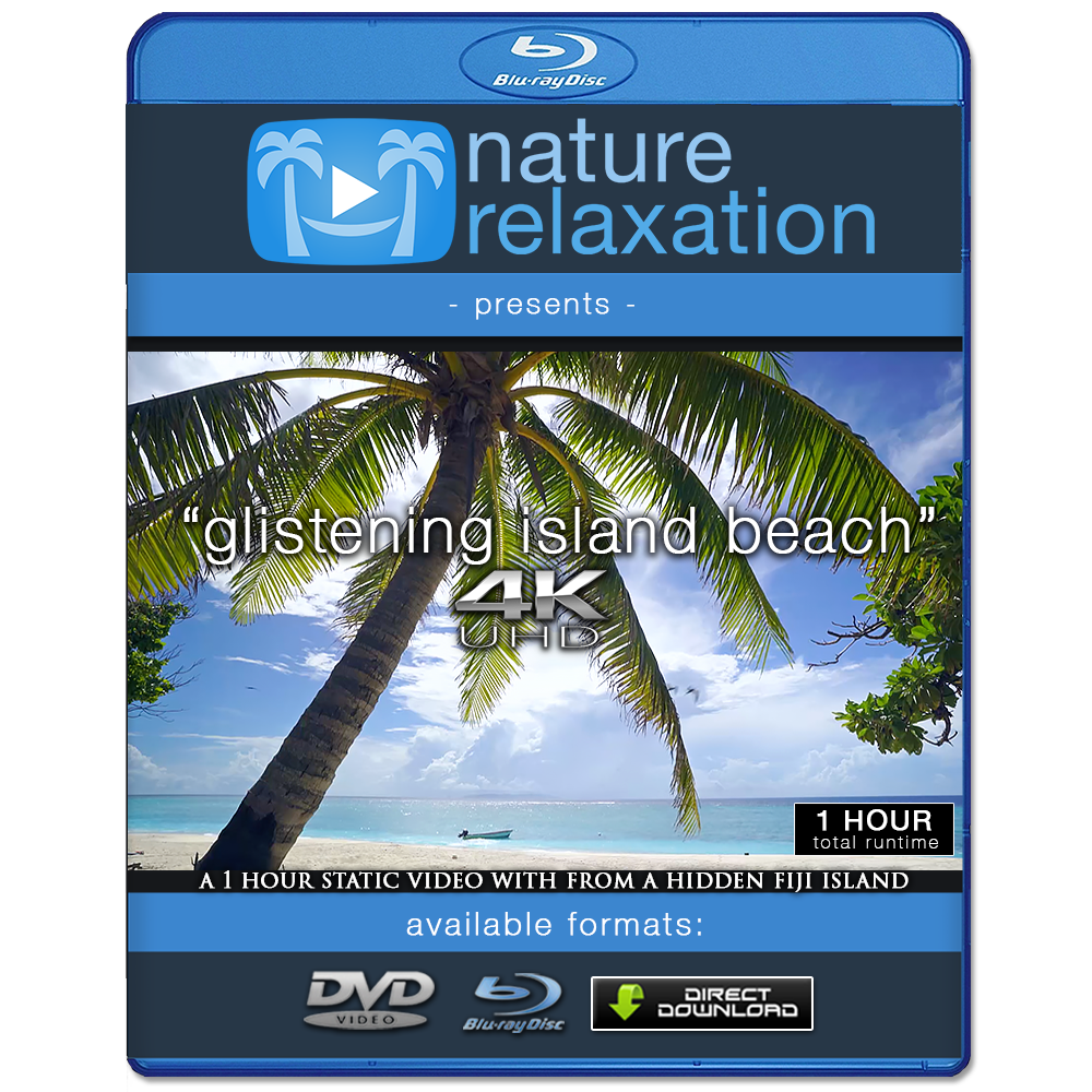 "Glistening Island Beach" 1 HR 4K Static Fiji Video