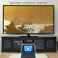 "Golden Coastal Waves" 1 HR Static 4K Nature Video