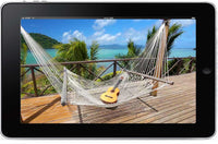 "Hammock + Guitar in Paradise" 1 HR Static Nature Video Scene HD