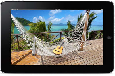 "Hammock + Guitar in Paradise" 1 HR Static Nature Video Scene HD
