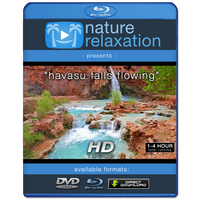 "Havasu Falls Flowing"1 HR Static Nature Video Scene HD