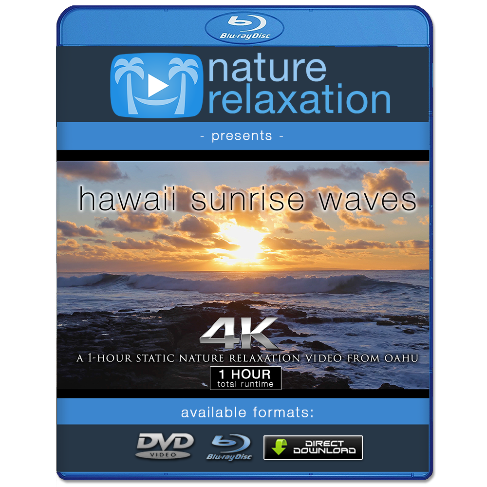 "Hawaii Sunrise Waves" 1 HR Static 4K Nature Video