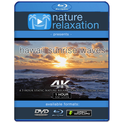 "Hawaii Sunrise Waves" 1 HR Static 4K Nature Video