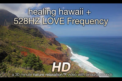 "Healing Hawaii + 528HZ LOVE Frequency" 1 HR Nature Video 1080p