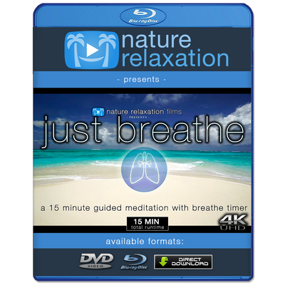 "Just Breathe" Guided Meditation Video + Breathe Timer & Music in 4K
