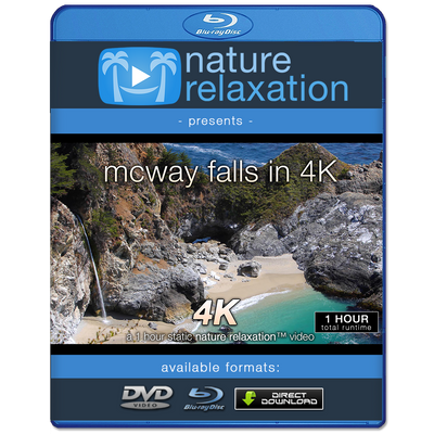 "McWay Falls in 4K" Big Sur 1 HR Static Nature Scene + Sounds