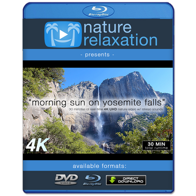 "Morning Sun on Yosemite Falls" 4K Static Real-Time Video