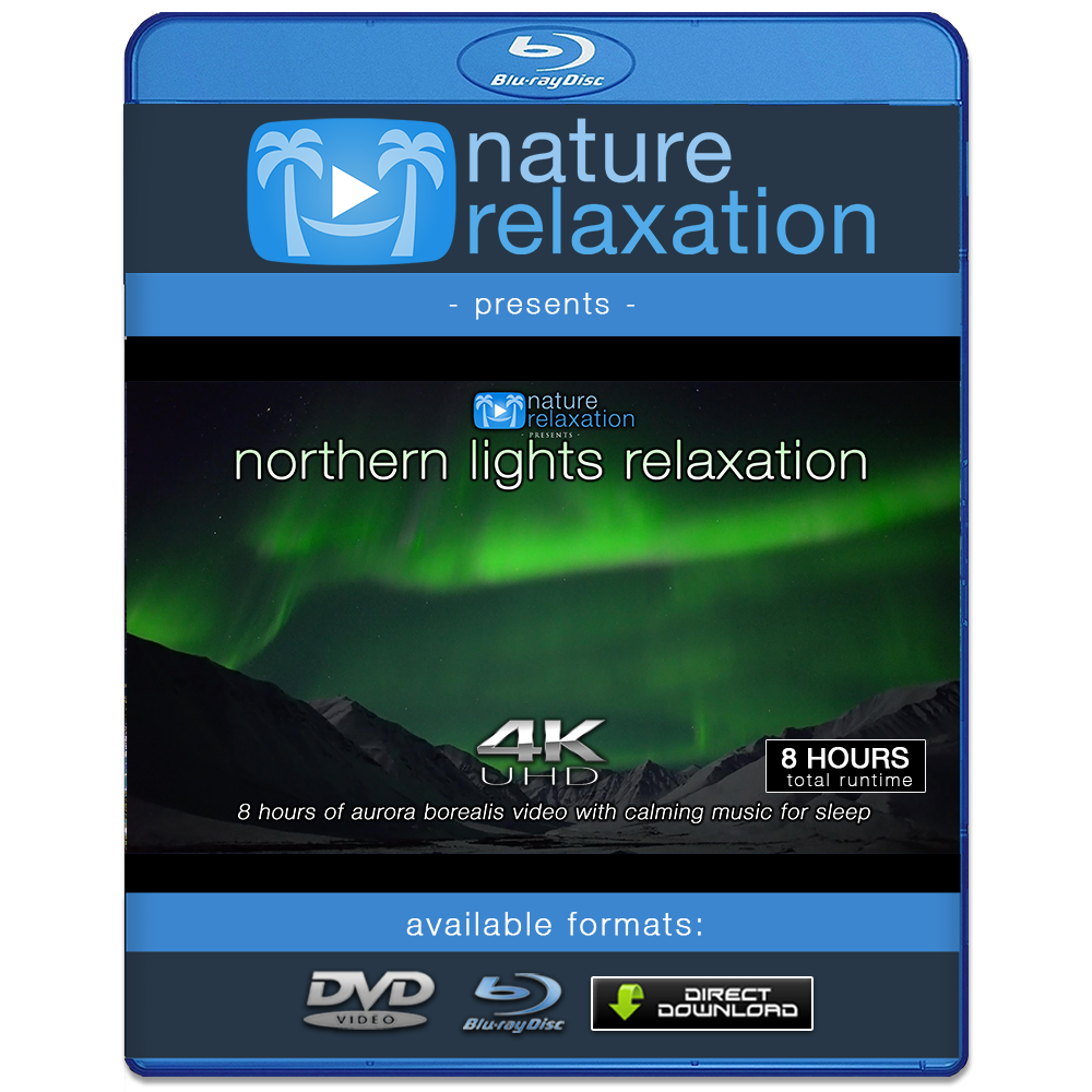 "Northern Lights Relaxation" 2 or 8HR Aurora Borealis Video 4K UHD