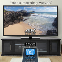 "Oahu Morning Waves" Hawaii 1 HR Still 4K Nature Video