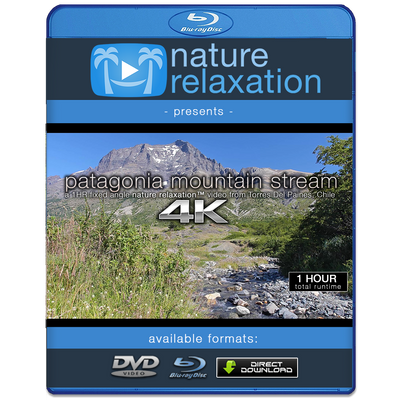 "Patagonian Mountain Stream" 1 HR  Static Nature Video 4K