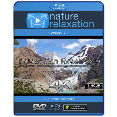 "Patagonian Mountain Vista" 1HR Static Nature Relaxation Video 4K