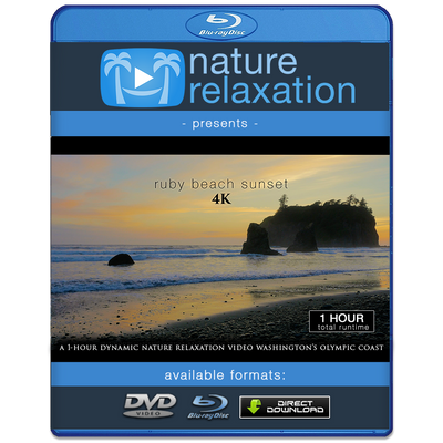 "Ruby Beach Sunset in 4K" 1 HR Real-Time Dynamic Nature Film