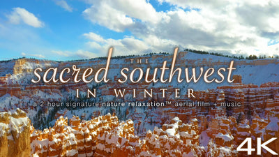 "The Sacred Southwest in Winter" 2 HR Dynamic Drone Video + Music 4K