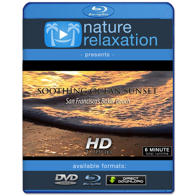 "Soothing Ocean Sunset" Healing 4 Minute Nature Relaxation Video HD 1080p