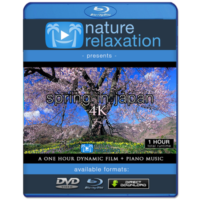 "Spring in Japan" 1 Hour Aerial Film + Piano Music 4K