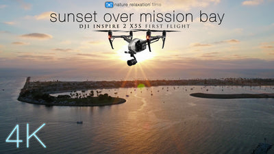 "Sunset Over Mission Bay" 8 Min 4K Aerial Nature Video w/ Music
