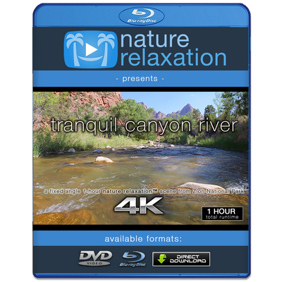 "Tranquil Canyon River" 1 HR  Static Nature Video 4K