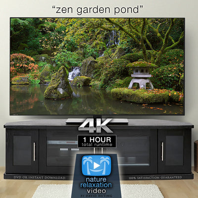 "Zen Garden Pond" 1 HR Static Nature Video Screensaver 4K