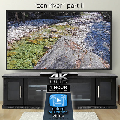 "Zen River II" 1 Hour Static Nature Video / Screensaver 4K