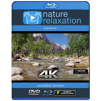 "Zion's Virgin River Flowing" 1 HR  Static Nature Video 4K