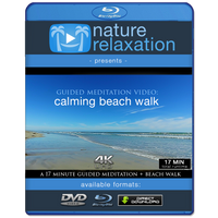 "Calming Beach Walk" 17 Min Guided Meditation Video + Music in 4K